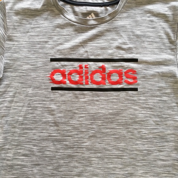 Adidas T-shirt Gray Boys Medium - Picture 3 of 5